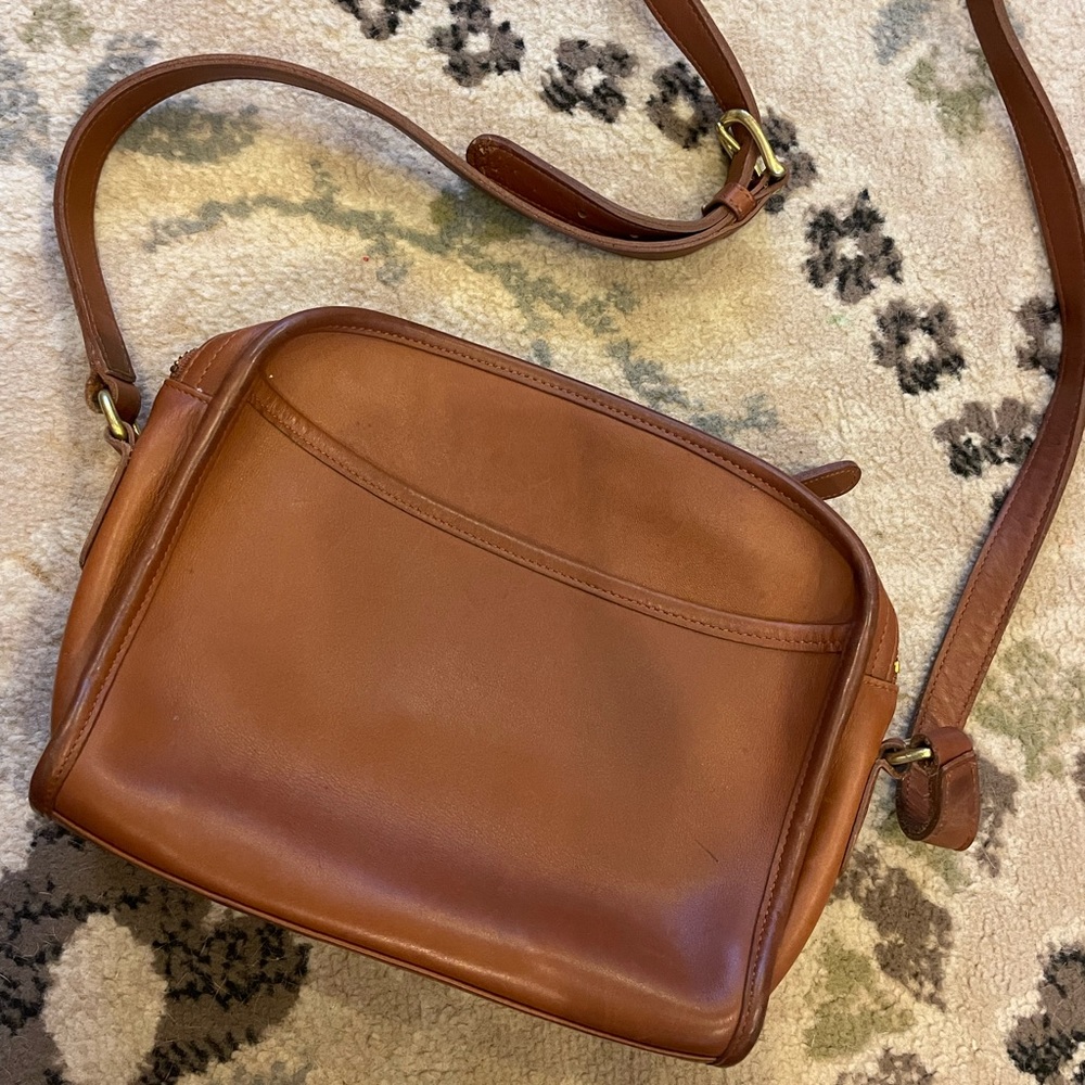 Coach leather cross body satchel.